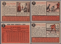 1962 Topps Baseball- 4 Diff