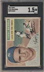 1956 Topps Baseball- #110 Yogi Berra, Yankees- SGC 1.5 (Fair)- White Back