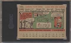 1956 Topps Baseball- #110 Yogi Berra, Yankees- SGC 1.5 (Fair)- White Back