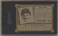 1971 Topps Baseball- #100 Pete Rose, Reds- SGC 6 (Ex-NM)