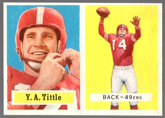 1957 Topps Football- #30 Y.A. Tittle, 49ers