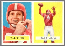 1957 Topps Football- #30 Y.A. Tittle, 49ers