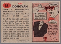 1957 Topps Football- #65 Art Donovan, Colts