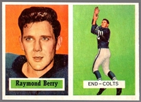 1957 Topps Football- #94 Raymond Berry RC, Colts