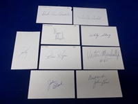 Autographed Basketball Player 3x5" Cards- 9 Diff.