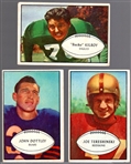 1953 Bowman Football- 3 Diff