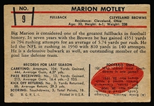 1953 Bowman Football- #9 Marion Motley, Browns