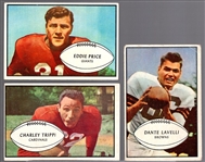 1953 Bowman Football- 3 Diff
