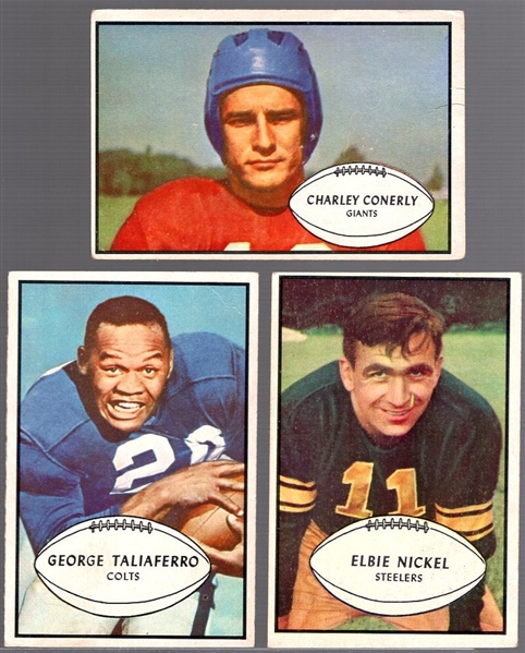 1953 Bowman Football- 3 Diff