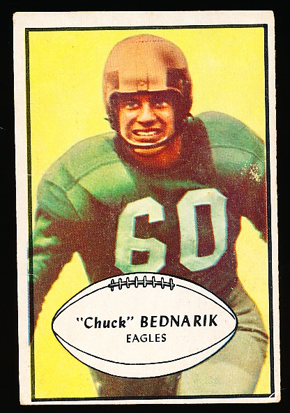 1953 Bowman Football- #24 Chuck Bednarik, Eagles