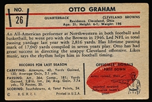 1953 Bowman Football- #26 Otto Graham, Browns