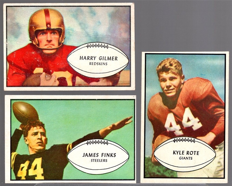1953 Bowman Football- 3 Diff