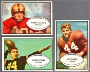 1953 Bowman Football- 3 Diff