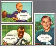 1953 Bowman Football- 3 Diff