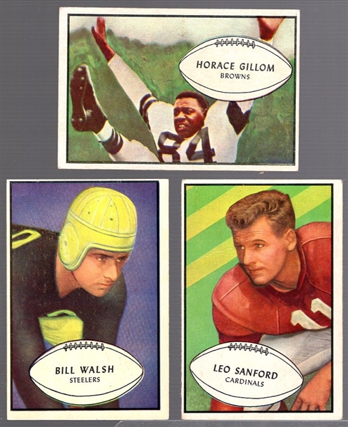 1953 Bowman Football- 3 Diff