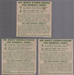1952 Red Man Bb- No Tabs- 3 Diff- All with March expiration backs.