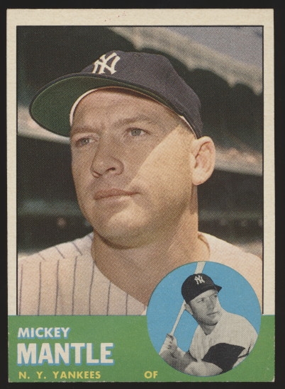 1963 Topps Baseball- #200 Mickey Mantle, Yankees