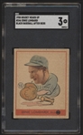 1938 Goudey Heads Up Baseball- #246 E. Lombardi, Reds- Black Baseball After Reds Variation- SGC 3 (Vg)