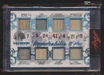 2021 Leaf Ultimate Sports Memorabilia Platinum Spectrum- #UM8-02 Babe Ruth/ Mantle/ DiMaggio/ Mays/ Mathews/ Snider/ Clemente/ Ted Williams- #1/5