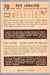 1953-54 Parkhurst Hockey- #70 Pete Conacher, Black Hawks