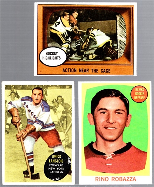 1961-62 Topps Hockey- 3 Diff