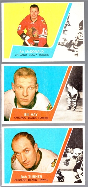 1963-64 Topps Hockey- 3 Diff