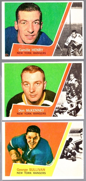 1963-64 Topps Hockey- 3 Diff