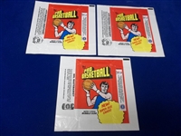 1976-77 Topps Basketball Wrappers- 3 Wrappers