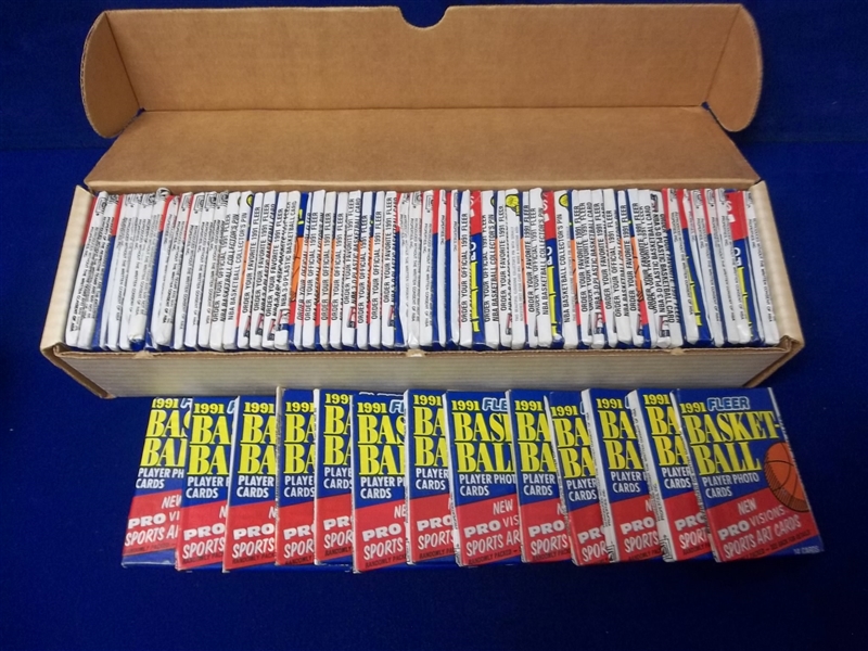 1991 Fleer Bskt.- 65 Unopened Packs