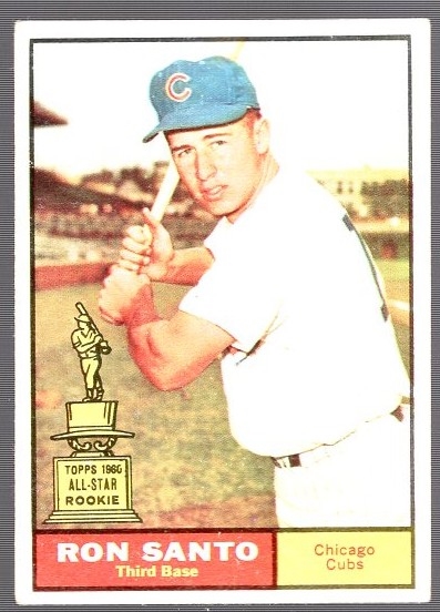 1961 Topps Bb- #35 Ron Santo RC, Cubs