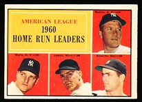 1961 Topps Bb- #44 AL Home Run Leaders
