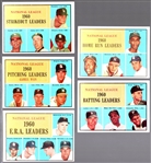 1961 Topps Bb- 5 Diff NL Leaders