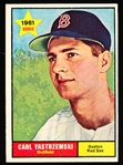 1961 Topps Baseball- #287 Carl Yastrzemski, Red Sox