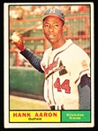 1961 Topps Baseball- #415 Hank Aaron, Braves