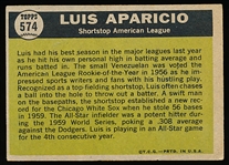 1961 Topps Baseball- #574 Luis Aparicio All Star- Hi#