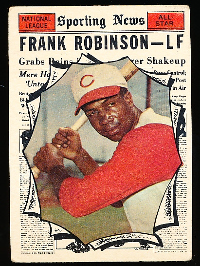 1961 Topps Baseball- #581 Frank Robinson All Star- Hi#
