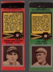 1934 Diamond Match- Baseball “Silver Border" Match Covers- 2 Diff
