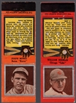1934 Diamond Match- Baseball “Silver Border" Match Covers- 2 Diff