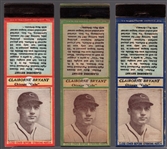 1935-36 Diamond Match- Baseball Match Covers- Clairborne Bryant, Cubs- 3 Diff
