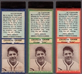 1935-36 Diamond Match- Baseball Match Covers- Charlie Grimm, Cubs- 3 Diff Colors
