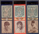 1935-36 Diamond Match- Baseball Match Covers- 3 Diff Chicago Cubs