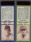 1936-37 Diamond Match- Baseball Match Covers- 2 Diff Chicago Cubs