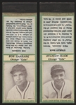 1936-37 Diamond Match- Baseball Match Covers- 2 Diff Chicago Cubs