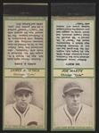 1936-37 Diamond Match- Baseball Match Covers- 2 Diff Chicago Cubs