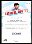2025 Upper Deck National Sports Collector's Convention “National Worthy Soccer- #NW-7 Lamine Yamal